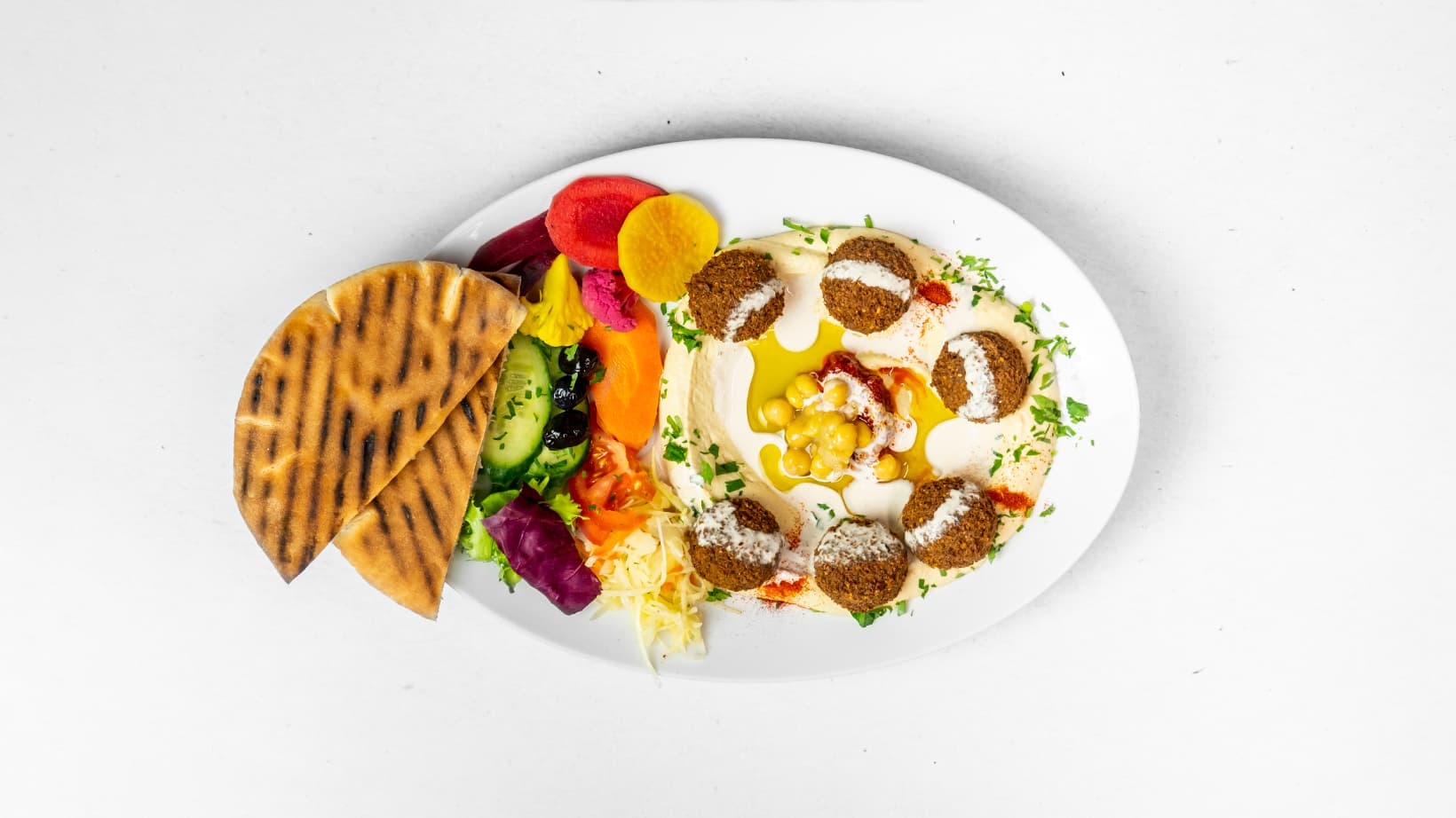 Hummus Falafel Meal-Hummus falafel menu